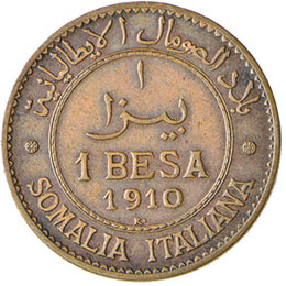 SAVOIA - Somalia  - Besa 1910 Pag. ... 