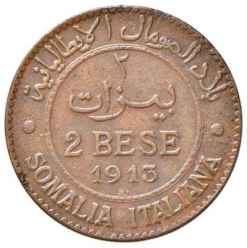 SAVOIA - Somalia  - 2 Bese 1913 ... 