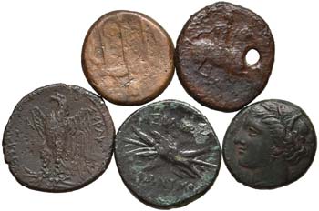 LOTTI - Greche  Lotto di 5 monete