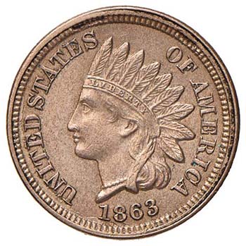 ESTERE - U.S.A.  - Cent 1863 Kr. ... 