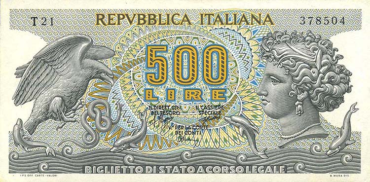 LOTTI - Cartamoneta-Italiana  500 ... 