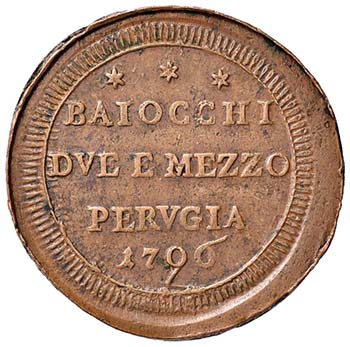 ZECCHE ITALIANE - PERUGIA - Pio VI ... 