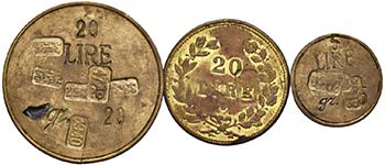 LOTTI - Pesi monetali  20 lire (2) ... 