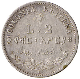 SAVOIA - Eritrea  - 2 Lire 1896 ... 