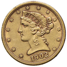 ESTERE - U.S.A.  - 5 Dollari 1902 ... 