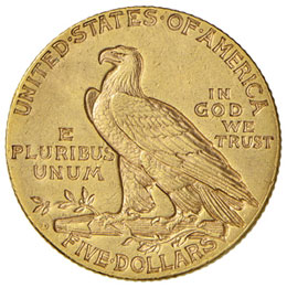 ESTERE - U.S.A.  - 5 Dollari 1909 ... 