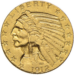 ESTERE - U.S.A.  - 5 Dollari 1912 ... 