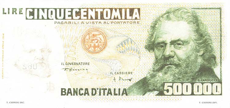 VARIE  Banca dItalia, 500000 lire ... 
