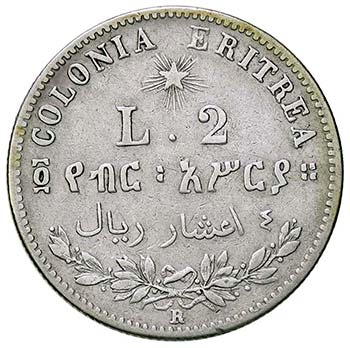 SAVOIA - Eritrea  - 2 Lire 1890 ... 