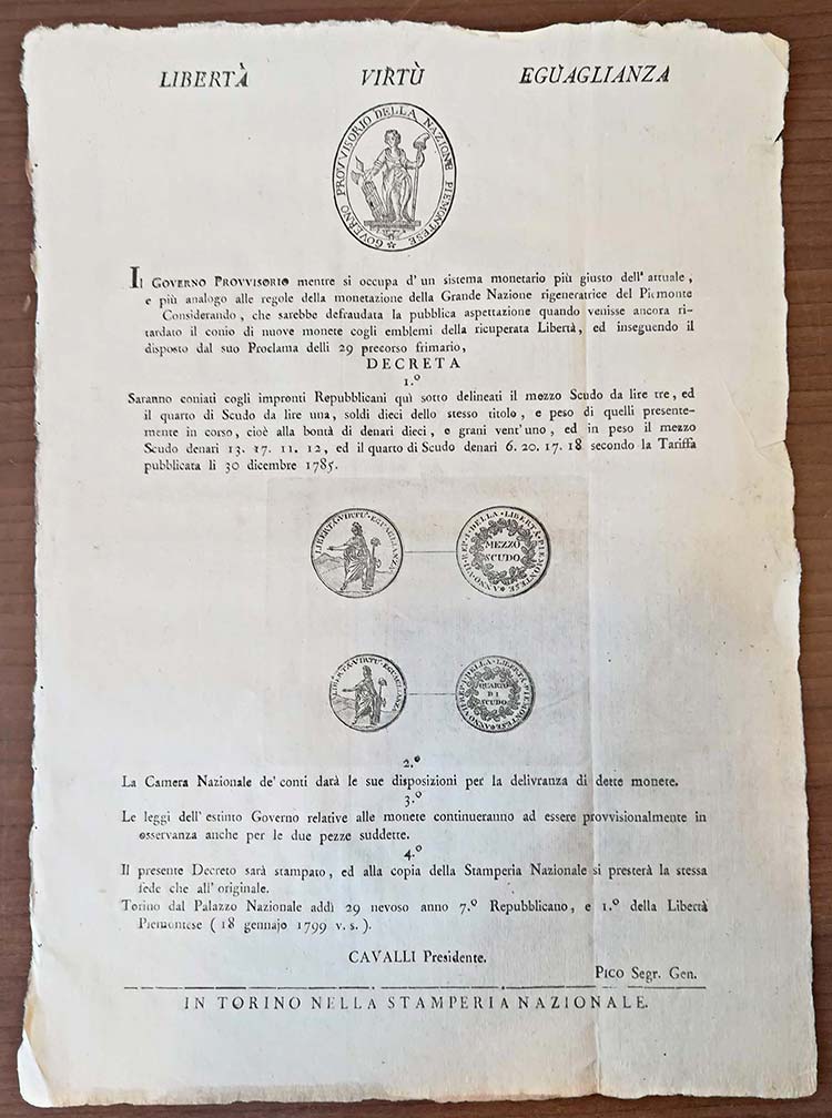 DOCUMENTI  Editto 1797 Repubblica ... 