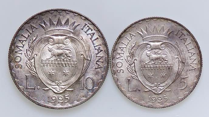 SAVOIA - Somalia  - 10 e 5 Lire ... 