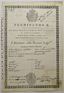DOCUMENTI  Ferdinando II, ... 