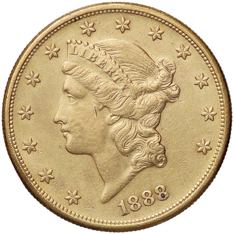 ESTERE - U.S.A.  - 20 Dollari 1888 ... 