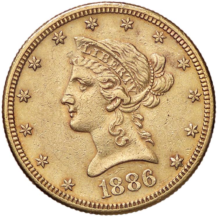 ESTERE - U.S.A.  - 10 Dollari 1886 ... 