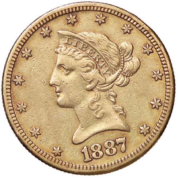 ESTERE - U.S.A.  - 10 Dollari 1887 ... 