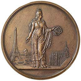 MEDAGLIE - VARIE  - Medaglia 1889 ... 