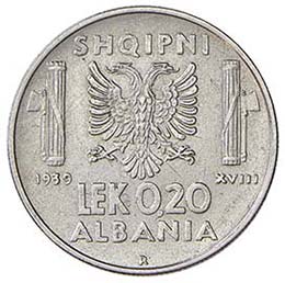 SAVOIA - Albania  - 0,20 Lek 1939 ... 