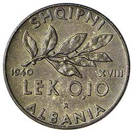 SAVOIA - Albania  - 0,10 Lek 1940 ... 