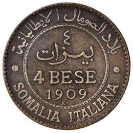 SAVOIA - Somalia  - 4 Bese 1909 ... 