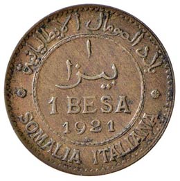 SAVOIA - Somalia  - Besa 1921 Pag. ... 