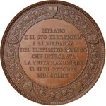 MEDAGLIE - CITTA - Milano  - Medaglia 1870 ... 