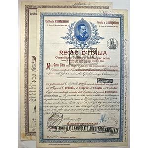 VARIE - Azioni e obbligazioni  27/12/1903, ... 