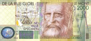 VARIE - Assegni  Progetto Leonardo SPECIMEN ... 