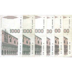LOTTI - Cartamoneta-Italiana  1000 lire M. ... 