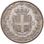 SAVOIA - Umberto I (1878-1900) - 5 Lire 1879 ... 