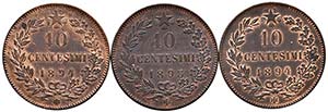 LOTTI - Savoia  10 centesimi 1893 e 1894 (2) ... 