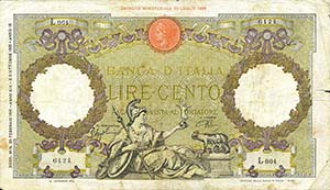 LOTTI - Cartamoneta-Italiana  100 lire 1941, ... 