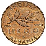 SAVOIA - Albania  - 0,10 Lek 1940 XVIII Pag. ... 