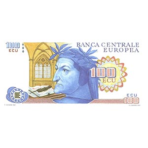 VARIE  Banca centrale europea, 100 ecu Dante