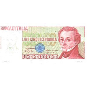 VARIE  Banca dItalia, 500000 lire Leopardi