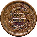 ESTERE - U.S.A.  - Cent 1851 - Braided hair  ... 