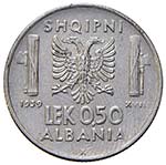 SAVOIA - Albania  - 0,50 Lek 1939 XVIII Pag. ... 