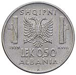 SAVOIA - Albania  - 0,50 Lek 1939 XVIII Pag. ... 