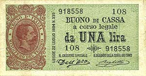 CARTAMONETA - BUONI DI CASSA - Umberto I ... 