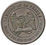 VARIE - Gettoni  1870 - Contro Napoleone III