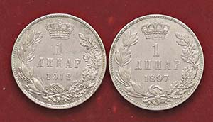 LOTTI - Estere  SERBIA - Lotto di 2 monete