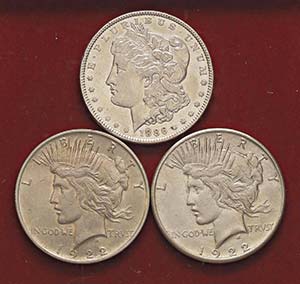 LOTTI - Estere  USA - Dollaro 1886 e 1922 (2)
