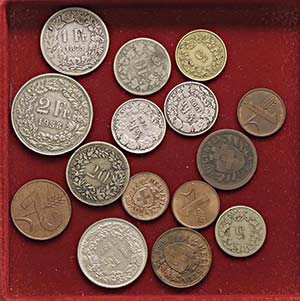 LOTTI - Estere  SVIZZERA - Lotto di 15 monete