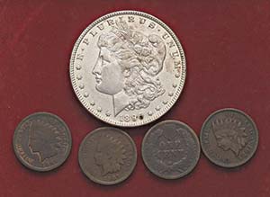 LOTTI - Estere  USA - Dollaro 1896, cent ... 