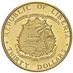 ESTERE - LIBERIA - Repubblica  - 30 Dollari ... 