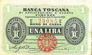 CARTAMONETA - TOSCANA - Banca Toscana di ... 
