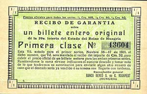 VARIE - Biglietti lotterie  1911 - 29a ... 