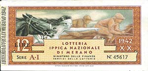 VARIE - Biglietti lotterie  1942 A. XX - ... 