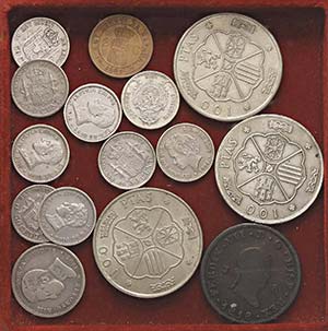 LOTTI - Estere  SPAGNA - Lotto di 15 monete