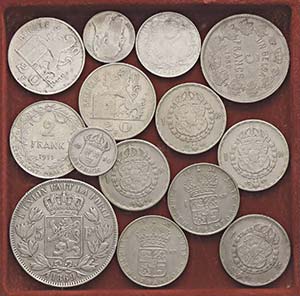 LOTTI - Estere  SVEZIA - 7 monete, Belgio ... 