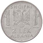 SAVOIA - Albania  - 2 Lek 1939 XVIII Pag. ... 